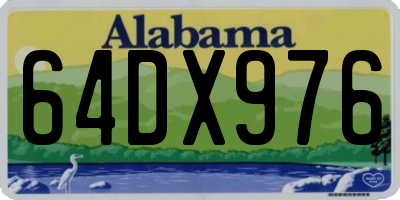 AL license plate 64DX976