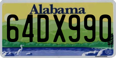 AL license plate 64DX990