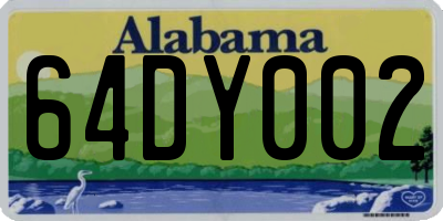 AL license plate 64DY002