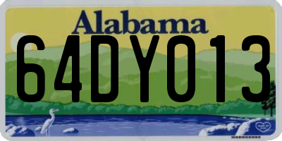 AL license plate 64DY013