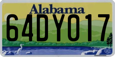 AL license plate 64DY017