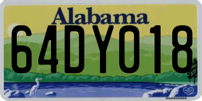 AL license plate 64DY018