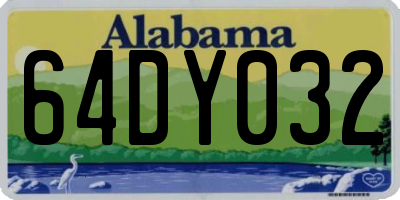AL license plate 64DY032