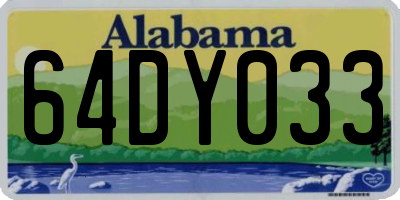 AL license plate 64DY033
