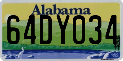 AL license plate 64DY034