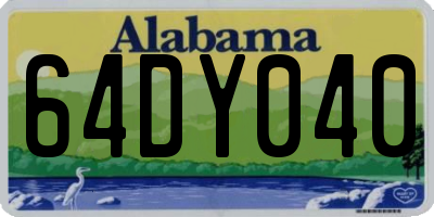 AL license plate 64DY040