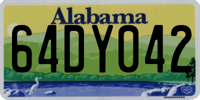 AL license plate 64DY042