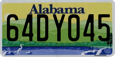 AL license plate 64DY045