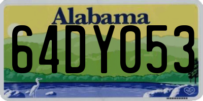 AL license plate 64DY053