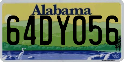 AL license plate 64DY056