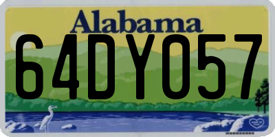 AL license plate 64DY057