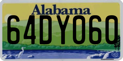 AL license plate 64DY060