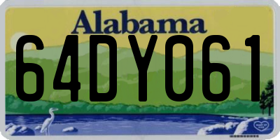 AL license plate 64DY061