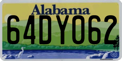 AL license plate 64DY062