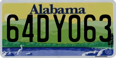 AL license plate 64DY063