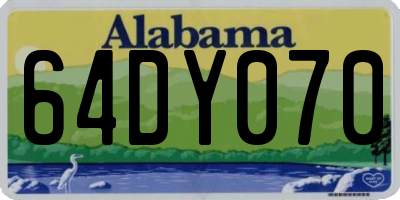 AL license plate 64DY070