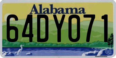 AL license plate 64DY071
