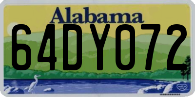 AL license plate 64DY072