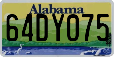 AL license plate 64DY075