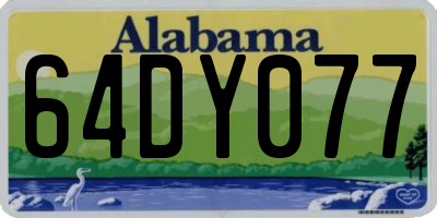 AL license plate 64DY077
