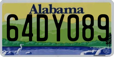 AL license plate 64DY089