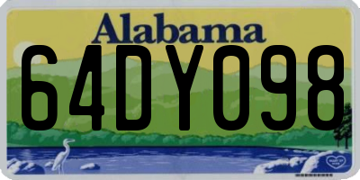 AL license plate 64DY098