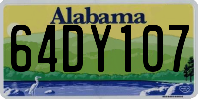 AL license plate 64DY107