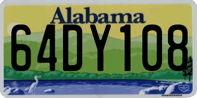 AL license plate 64DY108
