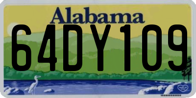 AL license plate 64DY109