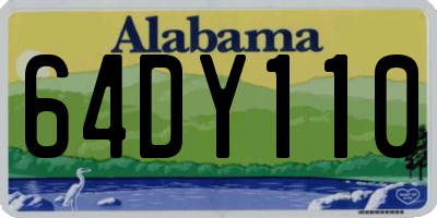AL license plate 64DY110