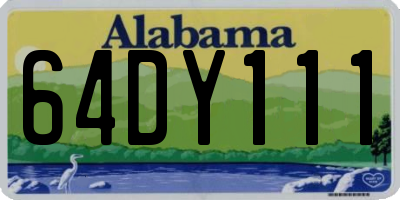AL license plate 64DY111