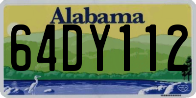 AL license plate 64DY112