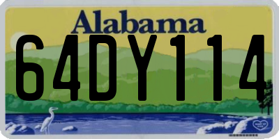 AL license plate 64DY114