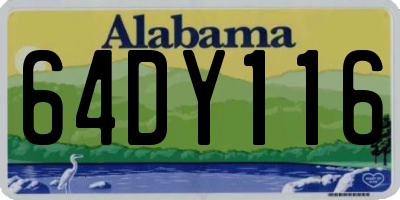 AL license plate 64DY116