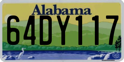 AL license plate 64DY117