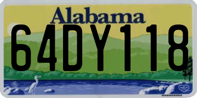 AL license plate 64DY118