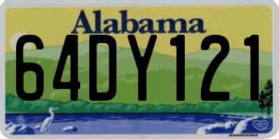AL license plate 64DY121