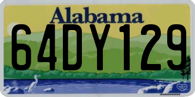 AL license plate 64DY129