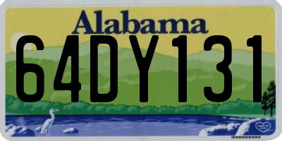 AL license plate 64DY131