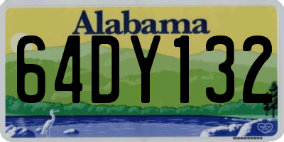 AL license plate 64DY132