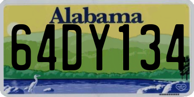 AL license plate 64DY134