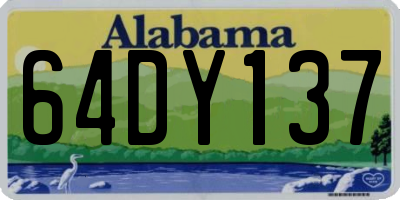 AL license plate 64DY137