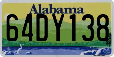 AL license plate 64DY138