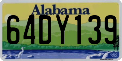 AL license plate 64DY139
