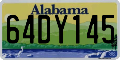 AL license plate 64DY145