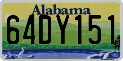 AL license plate 64DY151