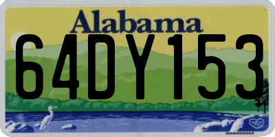 AL license plate 64DY153