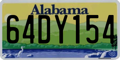 AL license plate 64DY154