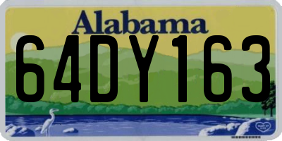 AL license plate 64DY163