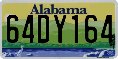 AL license plate 64DY164